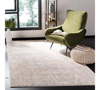 Safavieh Tapis Contemporain pour Salon, Salle à Manger, Chambre à Coucher - Adirondack Collection, Tapis à Poil Court, Beige et Ardoise, 120 x 72 cm