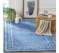 Safavieh Tapis Contemporain pour Salon, Salle à Manger, Chambre à Coucher - Adirondack Collection, Tapis à Poil Court, Bleu Clair et Bleu Foncé, 155 x 229 cm