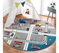 Safavieh Tapis Contemporain pour Salon, Salle à Manger, Chambre à Coucher - Carousel Kids Collection, Tapis à Poil Court, Multicolore, 160 x 160 cm