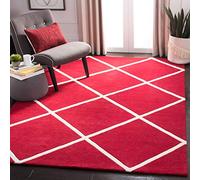 SAFAVIEH Tapis Contemporain Pour Salon, Salle à manger, Chambre à coucher - Chatham Collection, Tapis à poil court, Rouge et Ivoire, 183 X 274 cm