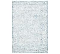 Safavieh Tapis Contemporain pour Salon, Salle à Manger, Chambre à Coucher - Collection Abstraite - Poils Courts - Noir et Ivoire - 122 x 122 cm