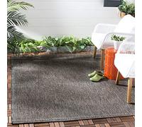 SAFAVIEH Tapis Contemporain Pour Salon, Salle à manger, Chambre à coucher - Courtyard Collection, Tapis à poil court, Noir et beige, 160 X 231 cm