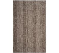 SAFAVIEH Tapis Contemporain Pour Salon, Salle à manger, Chambre à coucher - Courtyard Collection, Tapis à poil court, Beige clair et Marron clair, 79 X 152 cm