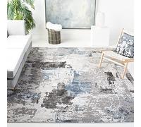 Safavieh Tapis Contemporain pour Salon, Salle à Manger, Chambre à Coucher - Craft Collection, Tapis à Poil Court, Gris et Bleu, 201 x 274 cm