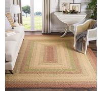Safavieh Tapis Contemporain pour Salon, Salle à Manger, Chambre à Coucher - Imperméable à l'eau - Braided Collection, Tapis à Poil Court, Rouille et Orange, 183 x 274 cm