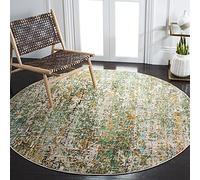 Safavieh Tapis Contemporain pour Salon, Salle à Manger, Chambre à Coucher - Madison Collection, Tapis à Poil Court, Vert et Turquoise, 152 x 152 cm