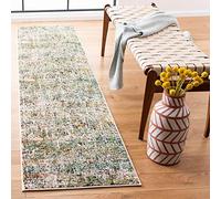 Safavieh Tapis Contemporain pour Salon, Salle à Manger, Chambre à Coucher - Madison Collection, Tapis à Poil Court, Vert et Turquoise, 66 X 305 cm