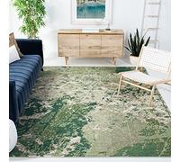 Safavieh Tapis Contemporain pour Salon, Salle à Manger, Chambre à Coucher - Madison Collection, Tapis à Poil Court, Vert et Ivoire, 244 x 305 cm