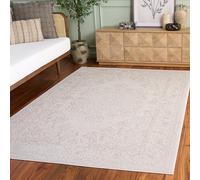 SAFAVIEH Tapis Contemporain Pour Salon, Salle à manger, Chambre à coucher - Reflection Collection, Tapis à poil court, Crème et Ivoire, 91 X 91 cm