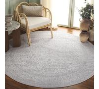 Safavieh Tapis Contemporain pour Salon, Salle à Manger, Chambre à Coucher - Reflection Collection, Tapis à Poil Court, Crème et Ivoire, 90 x 90 cm