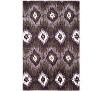 SAFAVIEH Tapis Contemporain Pour Salon, Salle à manger, Chambre à coucher - Retro Collection, Tapis à poil court, Marron foncé et aubergine, 122 X 183 cm