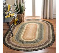 Safavieh Tapis Contemporain pour Salon, Salle à Manger, Chambre à Coucher - Réversible - Braided Collection, Tapis à Poil Court, Multicolore, 90 x 150 cm