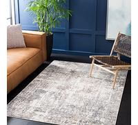 SAFAVIEH Tapis Contemporain pour Salon, Salle à Manger, Chambre à Coucher - Shivan Collection, Poils Courts, Ivoire et Gris, 198 X 279 cm