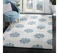 SAFAVIEH Tapis Contemporain Pour Salon, Salle à manger, Chambre à coucher - Soho Collection, Tapis à poil court, Argent, 152 X 244 cm