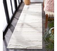 SAFAVIEH Tapis Contemporain pour Salon, Salle à Manger, Chambre à Coucher - Tendances, Pile Moyenne, Beige et Ivoire, 66 x 213 cm