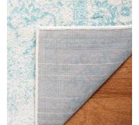 SAFAVIEH Tapis d'Appoint 76 x 122 cm - Adirondack Collection - Transitionnel Design, Ivoire & Bleu Clair, Mélange Synthétique Entretien Facile, Idéal pour Salon, Chambre, Bureau