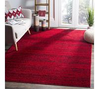SAFAVIEH Tapis d'Appoint 91 x 152 cm - Adirondack Collection - Moderne Design, Rouge & Noir, Mélange Synthétique Entretien Facile, Idéal pour Salon, Chambre, Bureau