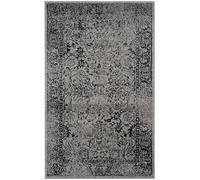 SAFAVIEH Tapis d'Appoint 91 x 152 cm - Adirondack Collection - Transitionnel Design, Gris & Noir, Mélange Synthétique Entretien Facile, Idéal pour Salon, Chambre, Bureau