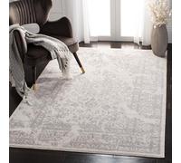 SAFAVIEH Tapis d'Appoint 91 x 152 cm - Adirondack Collection - Transitionnel Design, Ivoire & Argent, Mélange Synthétique Entretien Facile, Idéal pour Salon, Chambre, Bureau
