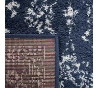 SAFAVIEH Tapis d'Appoint 91 x 152 cm - Adirondack Collection - Transitionnel Design, Marine & Ivoire, Mélange Synthétique Entretien Facile, Idéal pour Salon, Chambre, Bureau