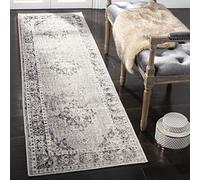 SAFAVIEH Tapis de Couloir tissé Moderne et intérieur/extérieur, Collection de Montage, MTG308, Gris/Ivoire, 69 x 244 cm pour Jardin, terrasse ou Tout Espace extérieur