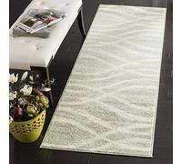 SAFAVIEH Tapis de Sol Vieilli pour Salon, Salle à Manger, Chambre à Coucher - Adirondack Collection, Tapis à Poil Court, Sauge et crème, 76 X 183 cm