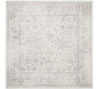 Safavieh Tapis de Sol Vieilli pour Salon, Salle à Manger, Chambre à Coucher - Adirondack Collection, Tapis à Poil Court, Ivoire et Argent, 160 x 160 cm