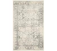 SAFAVIEH Tapis de Sol Vieilli pour Salon, Salle à Manger, Chambre à Coucher - Adirondack Collection, Tapis à Poil Court, Ivoire et Argent, 91 X 152 cm