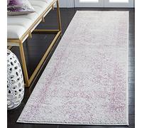 Safavieh Tapis de Sol Vieilli pour Salon, Salle à Manger, Chambre à Coucher - Adirondack Collection, Tapis à Poil Court, Violet et Ivoire, 76 X 183 Cm