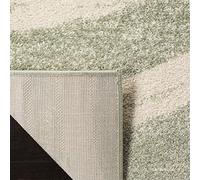 SAFAVIEH Tapis de Sol Vieilli pour Salon, Salle à Manger, Chambre à Coucher - Adirondack Collection, Tapis à Poil Court, Sauge et crème, 155 x 155 cm
