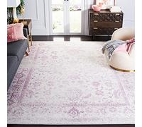 Safavieh Tapis de Sol Vieilli pour Salon, Salle à Manger, Chambre à Coucher - Adirondack Collection, Tapis à Poil Court, Violet et Ivoire, 183 X 274 Cm