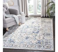 Safavieh Tapis de Sol Vieilli pour Salon, Salle à Manger, Chambre à Coucher - Madison Collection, Tapis à Poil Court, Gris et Ivoire, 155 X 229 cm