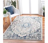 Safavieh Tapis de Sol Vieilli pour Salon, Salle à Manger, Chambre à Coucher - Madison Collection, Tapis à Poil Court, Ivoire et Gris, 160 x 230 cm