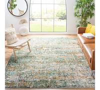 Safavieh Tapis de Sol Vieilli pour Salon, Salle à Manger, Chambre à Coucher - Madison Collection, Tapis à Poil Court, Gris et Or, 274 x 366 cm