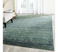 SAFAVIEH Tapis de Sol Vieilli pour Salon, Salle à manger, Chambre à coucher - Mystique Collection, Tapis à poil court, Vert et Multi, 91 X 152 cm