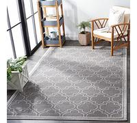 Safavieh Tapis d'intérieur Contemporain rectangulaire touffeté à la Main, Collection Abstraite, ABT141, Gris/Noir, 122 x 183 cm pour Salon, Chambre à Coucher ou Tout Espace intérieur