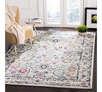 Safavieh Tapis d'intérieur Moderne et Chic - Collection Madison MAD923 - Rectangulaire - Gris Clair/Fuchsia - 122 x 183 cm - pour Salon, Chambre à Coucher ou Tout Espace intérieur