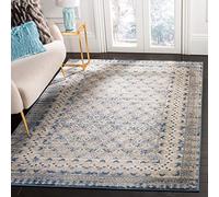 Safavieh Tapis d'intérieur, rectangulaire, tressé, Collection Brentwood, BNT899, Gris Clair/Bleu, 160 x 229 cm