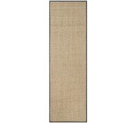Safavieh Tapis en Fibres Naturelles Salon, Salle à Manger, Chambre à Coucher - Natural Fiber Collection, Tapis à Poil Court, Naturel et Gris, 76 x 183 cm