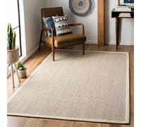 Safavieh Tapis en Fibres Naturelles Salon, Salle à Manger, Chambre à Coucher - Natural Fiber Collection, Tapis à Poil Court, Naturel et Beige, 79 x 152 cm