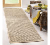 Safavieh Tapis en Fibres Naturelles Salon, Salle à Manger, Chambre à Coucher - Natural Fiber Collection, Tapis à Poil Court, Naturel et Beige, 76 x 305 cm