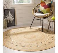 Safavieh Tapis en Fibres Naturelles Salon, Salle à Manger, Chambre à Coucher - Natural Fiber Collection, Tapis à Poil Court, Naturel, 152 x 152 cm