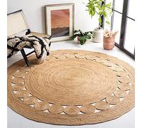 Safavieh Tapis en Fibres Naturelles Salon, Salle à Manger, Chambre à Coucher - Natural Fiber Collection, Tapis à Poil Court, Naturel, 122 x 122 cm