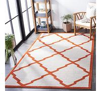 Safavieh Lila Grand Tapis de Salon rectangulaire pour Une Utilisation en intérieur, Polypropylène, Beige/Orange, 120 X 180 cm