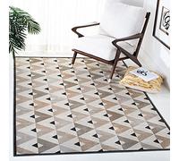 Safavieh Tapis géométrique pour Salon, Salle à Manger, Chambre à Coucher - Atlas Collection, Tapis à Poil Court, Ivoire et Beige, 160 X 231 cm