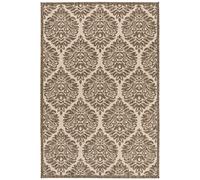 Safavieh Tapis géométrique pour Salon, Salle à Manger, Chambre à Coucher - Beachhouse Collection, Tapis à Poil Court, Crème et Beige, 155 X 229 cm