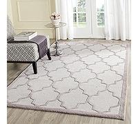 SAFAVIEH Tapis géométrique pour Salon, Salle à manger, Chambre à coucher - Cambridge Collection, Tapis à poil court, Ivoire et beige, 183 X 274 cm