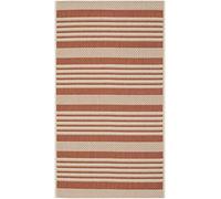 SAFAVIEH Tapis géométrique pour Salon, Salle à manger, Chambre à coucher - Courtyard Collection, Tapis à poil court, Terracotta et beige, 79 X 152 cm