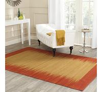SAFAVIEH Tapis géométrique pour Salon, Salle à manger, Chambre à coucher - Kilim Collection, Tapis à poil court, Rouille, 122 X 183 cm