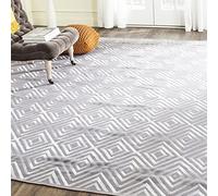 SAFAVIEH Tapis géométrique pour Salon, Salle à manger, Chambre à coucher - Kilim Collection, Tapis à poil court, Gris, 244 X 305 cm